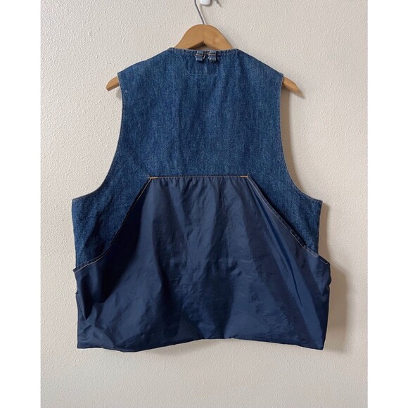 Vintage Game Winner Sportswear Denim Hunting Vest Mens XL Bird Duck Utility 80s - Picture 7 of 9